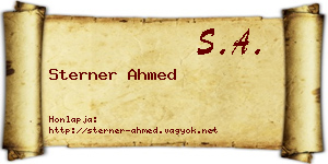 Sterner Ahmed névjegykártya